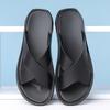 Fashion New Outdoor Summer Men's Slippers Walking Sandals Leisure Men Leather Slides All-match Travel Half Drag Non-Slip Male Flip-flops