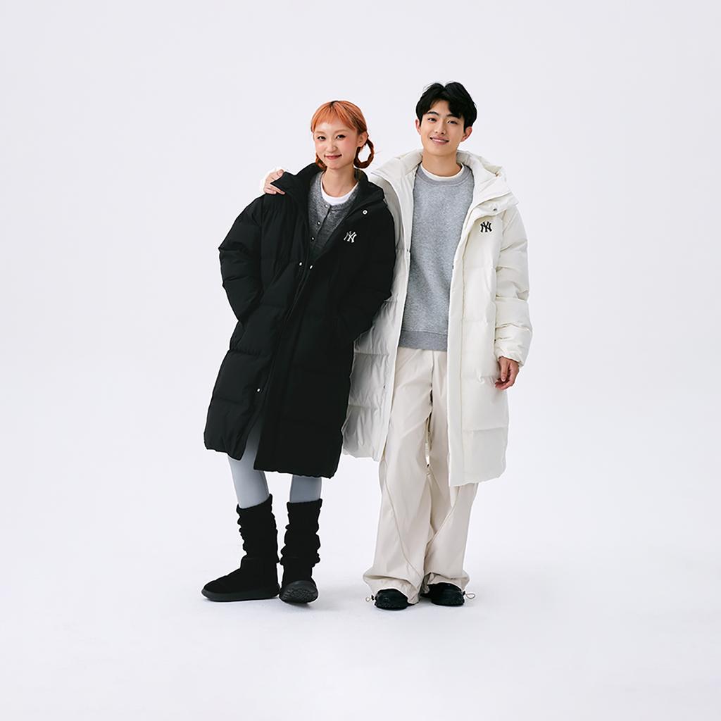 New MLB New York Yankees Basic Collection FW24 Down Jacket Unisex Ivory 3ADJB1846-50CRS