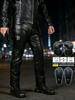 VOLERO Unisex Slim Fit Leder Motorrad-Reithosen - Retro, Winddicht, Atmungsaktiv und Sturzschutz-Design
