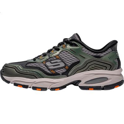 Lightweight Outdoor Casual Shoes Soft Sole Breathable Hiking Retro Dad Shoes OLBK Olive Black Size 41