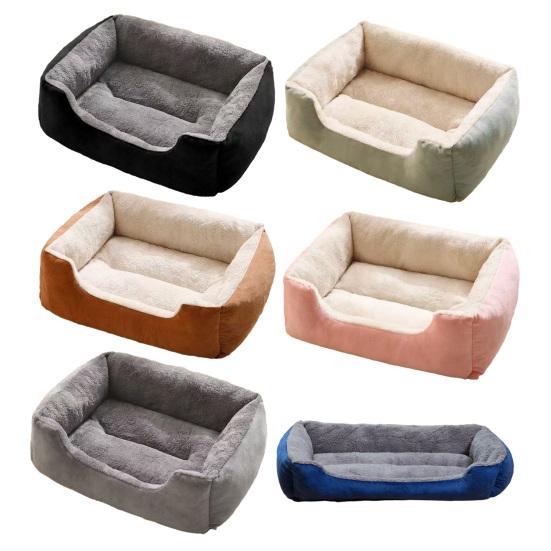 Maschinenwaschbare Haustierliege Rechteckige Plüsch-Katzenliege, Gemütliche Lounge Anti-Rutsch-Boden, Langlebig für Katzen Sofa Innen Kleine Hunde Welpen Einfach zu