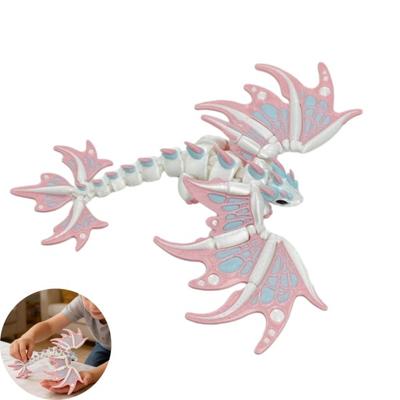 3D-gedruckte fliegende Drachenfigur Geflügelter Drache Fidget Spielzeug mit beweglichen Gelenken Gelenkiger Drachen Dekoration Ornament