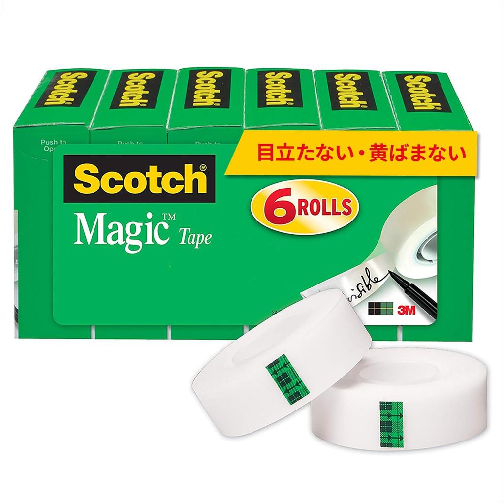 3M Scotch Tape Mending 19mm x 6 810K6 Tape, 25.4m, Rolls,
