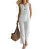 2026 European and American cross-border summer Amazon's new casual women's sleeveless V-neck top set