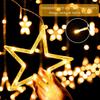 LEDs Fairy Lights Star String Lights Star Curtain Lights 8 Modes for Christmas Wedding Home Garden Bedroom Indoor Outdoor Decor