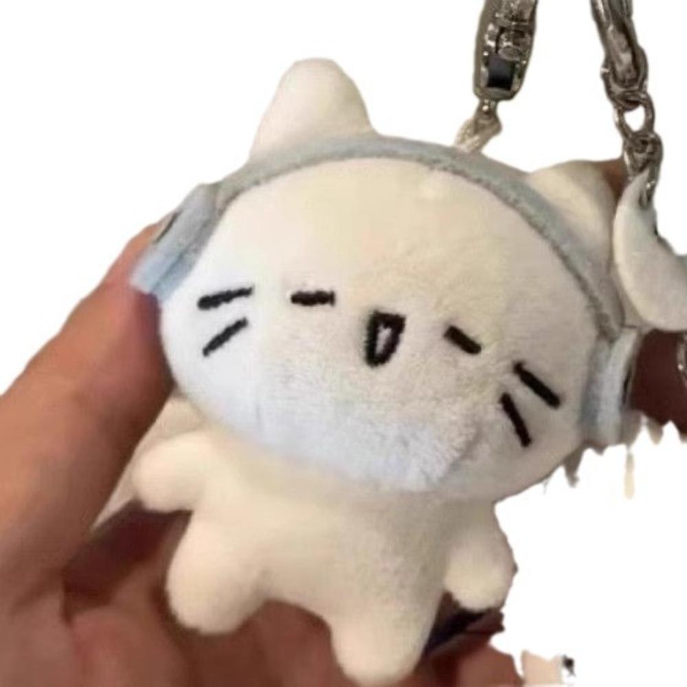 Arrival New Popular Headphone Cat Cartoon Stereo Modelling Cute Plush Doll Toy Bag Pendant For Girl Couple Korea Key Chains Gift