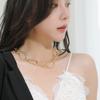 Popular Fashion, Simple, Irregular Geometric Pattern, Circular Chain, Metal Style Collarbone Necklace, Neck Chain for Women