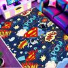 Superman Print Rug, Washable Floor Carpet, For Entryway Dorm Laundry Room Office Study, Home Decor Birthday Christmas Gift