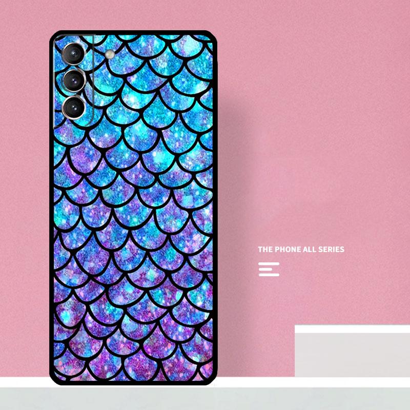 Mermaid Tail Scale Phone Case For Samsung Galaxy S24 S26 Ultra S20 S21 S22 S23 S25 Plus S10 S25 FE Cover Coque