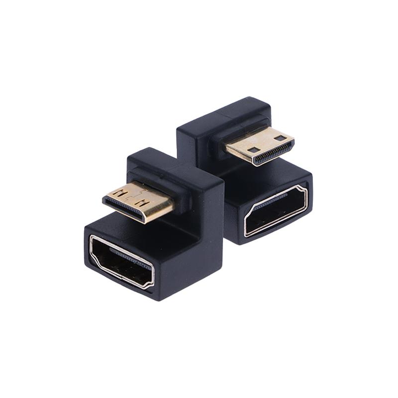 HDMI-Compatible Adapter 360 Degree Angled U-shaped L Converter Mini HD Male To HDMI Adapter
