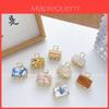 Elegant Vintage Square Hair Clip For Women Acetate Alloy Hairpin In Assorted Colors Trendy Geometric Hair Accessory