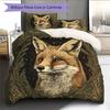 Zweigfuchs Muster Bettwäsche Steppdecke Set Bettbezug Kissenbezug Heimdekoration Geschenk (1 Bettbezug + 2 Kissenbezüge, ohne Füllung)