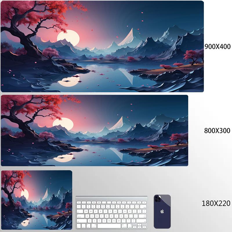 

Pink Purple Clouds Aurora Beautiful Scenery Mouse Pad Computer Mat Deskpad Laptop Keyboard Mat Office Large Landscape Mousepad Small siz180x220x2mm