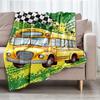 Car Theme Printed Blanket - Perfect for Couch, Bed, Travel & Outdoor Use | Machine Washable, Cozy & Durable.