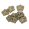 10Pcs Crown Embroidered Patch Shading Blemishes Damage Golden DIY Crown Patch for Clothes Handbags
