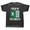 Freak in The Sheets 100% Cotone Uomo e Donna T-shirt Morbida alla Moda Fogli di Calcolo Excel Lavoro da Casa Contabilità T-shirt