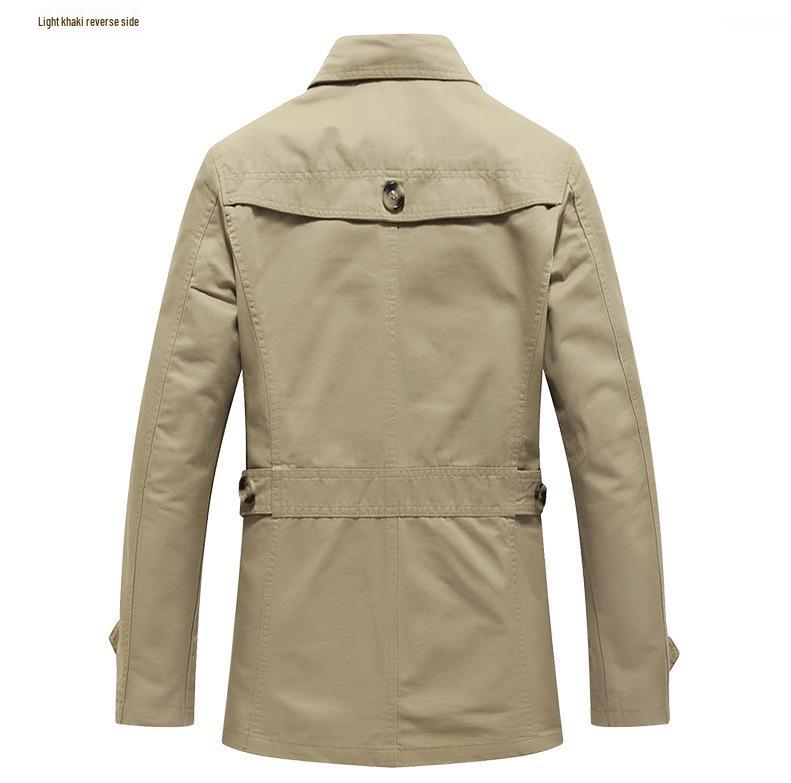 2026 Autumn/Winter Men's Casual Washed Cotton Windbreaker Jacket