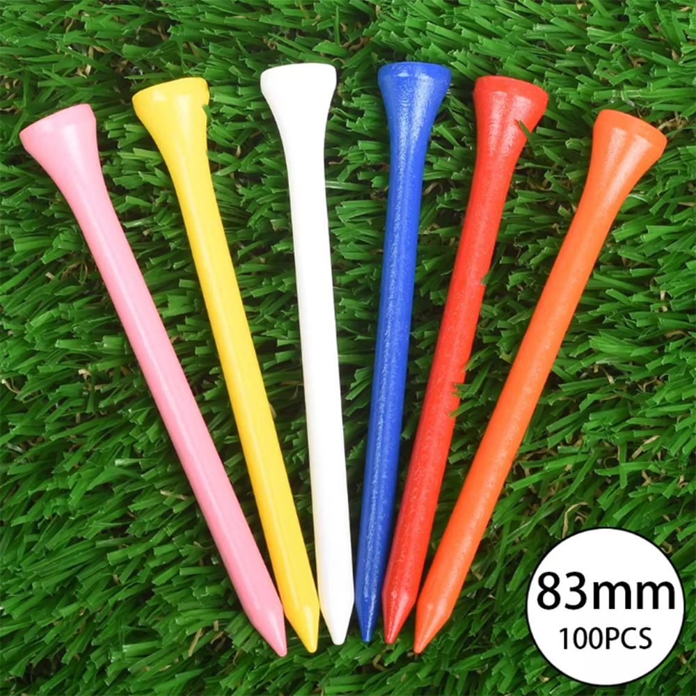 100 pieces of golf wooden ball seat mixed color 42mm/54mm/70mm/83mm wooden golf ball seat accessories