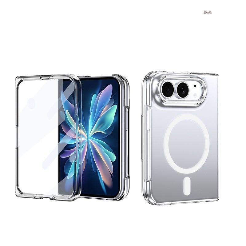 Magnetic Clear Phone Case IPhone Duo Slim Shockproof Protective Cover Minimalist Design Men
