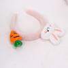 Rabbits Carrot Ear Headbands For Kids Soft Plush Hair Accessory Cute Animal Theme Party Costume Decoration