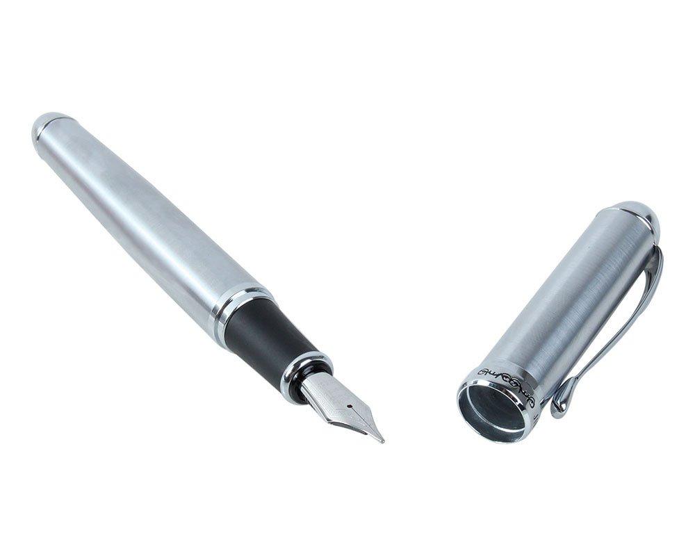 Gullor X750 Broad 18KGP Advanced Full Silver Matte Fountain the Best Metal Pen Pen,