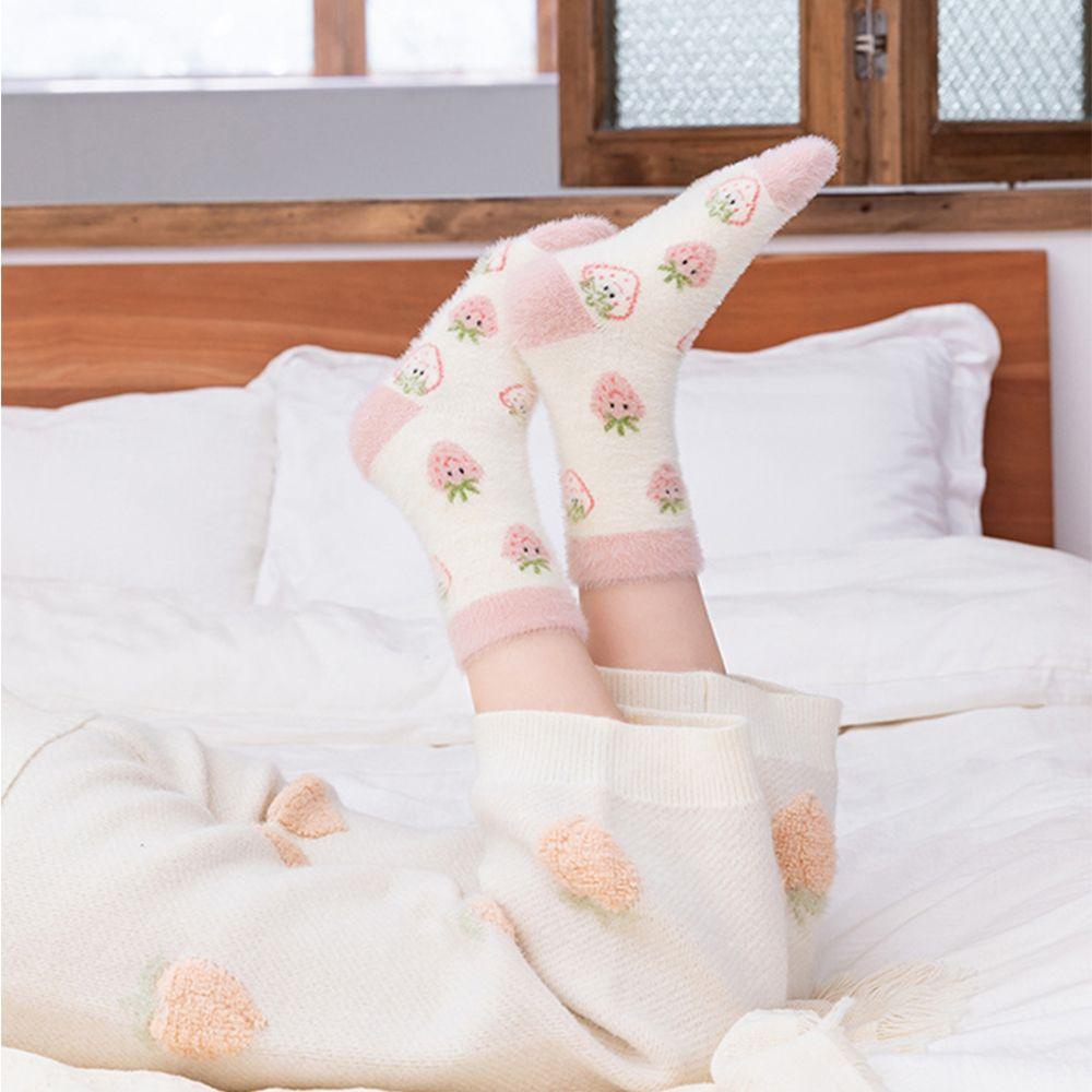 Cute Sleep Socks Stripe Wool English Alphabet Japanese Style Socks Cotton Socks Hosiery Women Short Socks