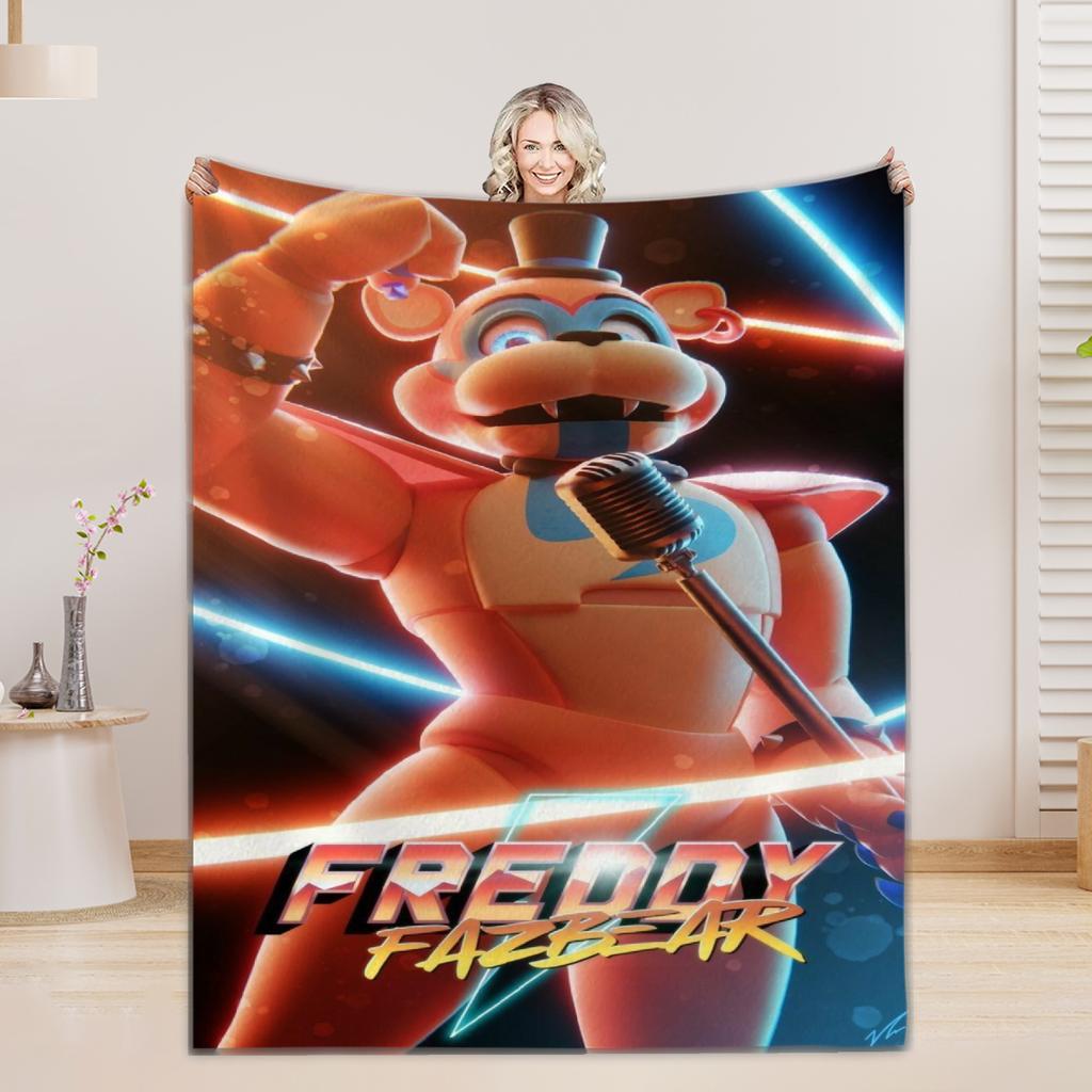 fnaf Blankets 5 N-Night. F-Freddy Print Flannel Blanket Quality Soft Warm Throw Blanket Winter Kids Couch Bed Fluffy Bedspread
