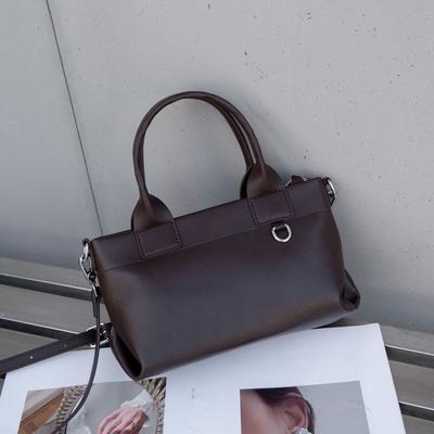 Cowhide Niche Versatile Women's Shell Bag, Messenger Bag, Simple Women's Bag, Zipper Pillow Bag