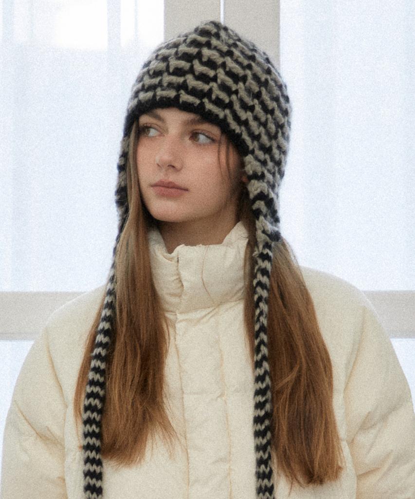 Tatiana Tilly Striped Knit Trooper Hat Ba8145