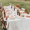 100%Linen Tablecloth, Natural Durable Material Rectangle Dust-Proof Table Cover,for Kitchen Dinning Party Tea Table  Decoration