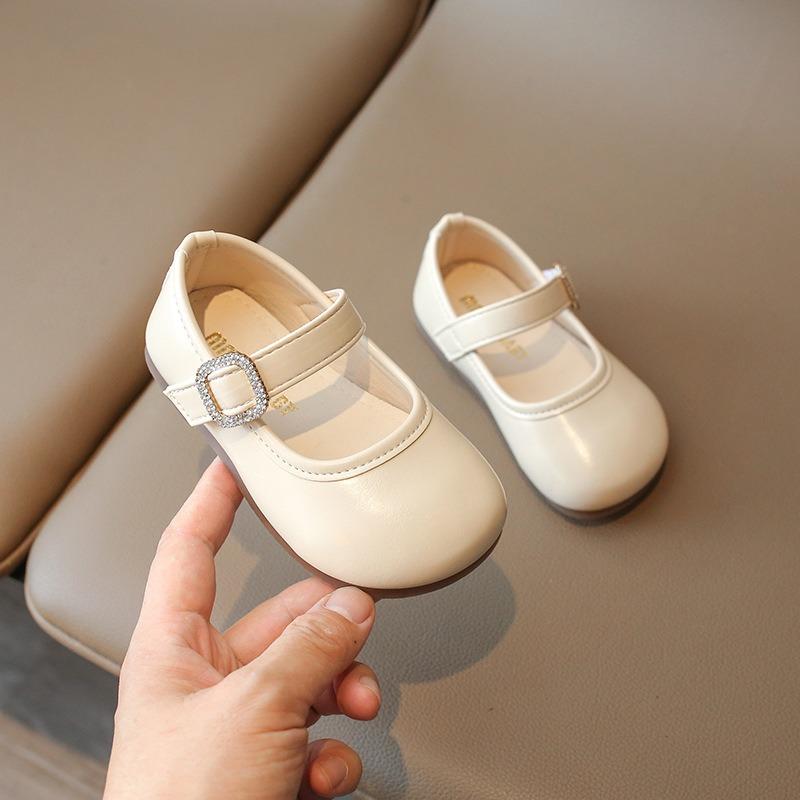 Fashion Soft Sole Princess Leather Flats For Baby Toddler Little Girls
