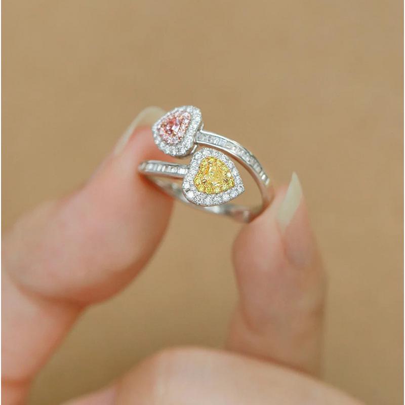 Elegant Heart Designer Ring: Women s Openable Versatile Gift for Birthdays  More Adjustable Open