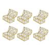 12PCS Hollow Out Candy Box Chocolate Gift Treat Boxes Container Case Wedding Party FavorS Gold