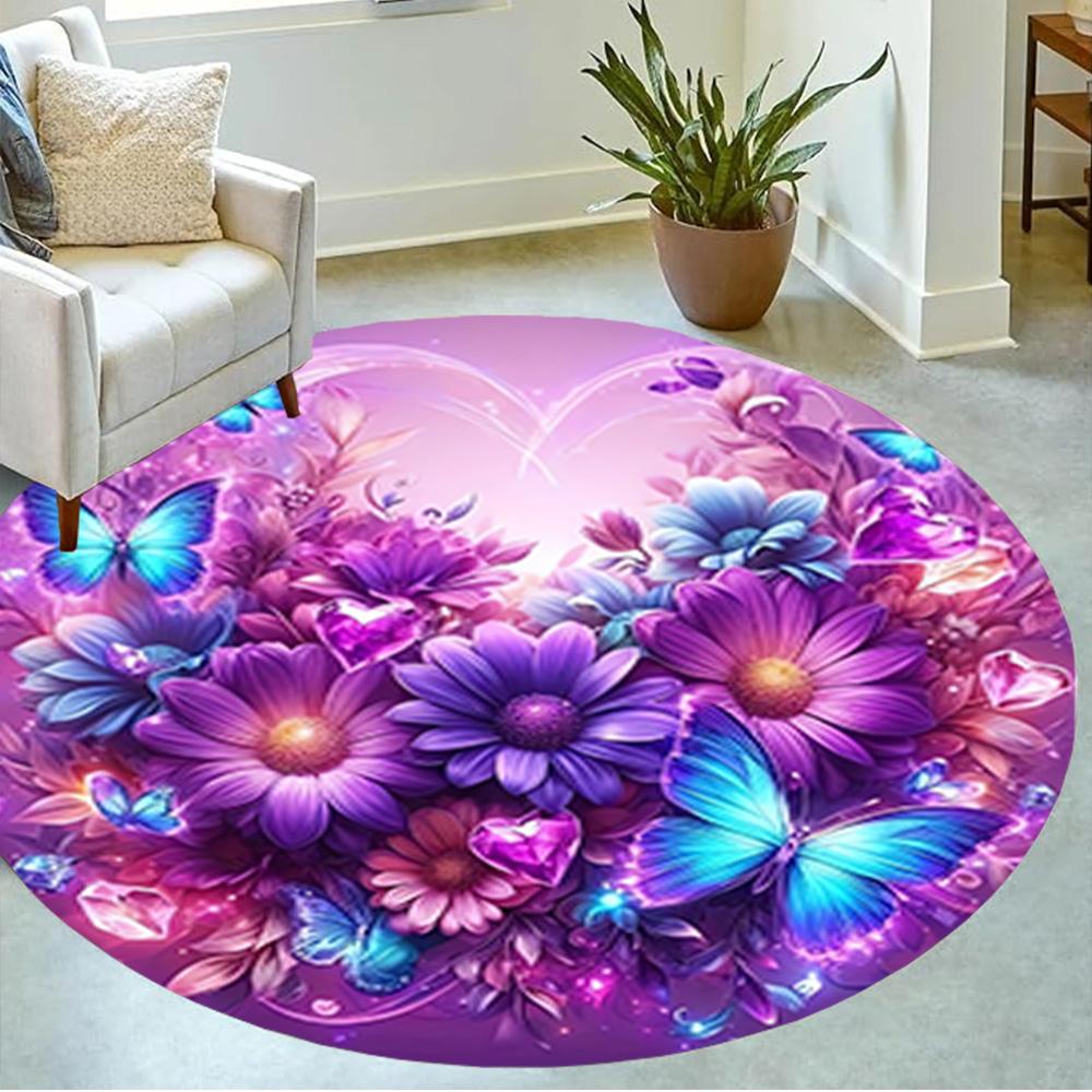 1pc home carpet colorful tulip design rug non slip office decor gift living room bedroom