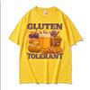 Gluten Tolerant Funny T Shirt Gluten Intolerant Lactose Meme Tee Shirt Unisex Women Fashion Vintage Humor Short Sleeve Tshirt Tops