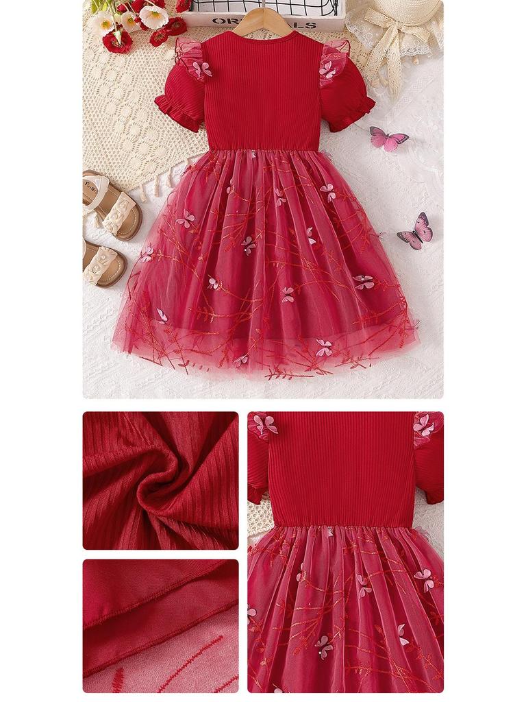 2025 Girls' Summer Princess Tulle Dress: Trendy Children's Fashion