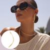 30Pcs 304 Stainless Steel Pendants Twist Real 18K Gold Plated 40x2x1mm Hole: 1.6mm