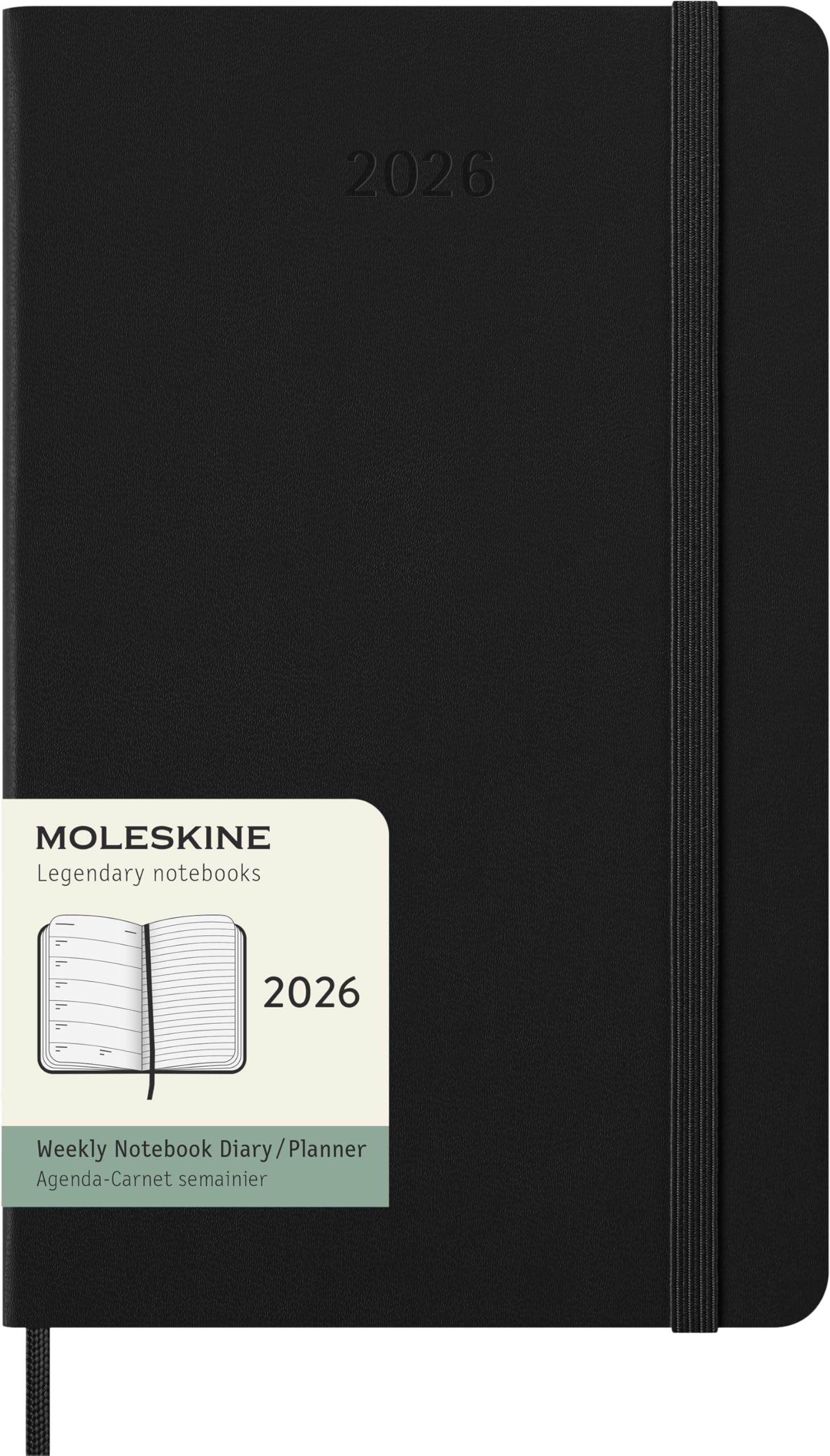 

Moleskine 2026 January Weekly Large Size x DHB12WN3Y26 Planner, Start, 12-Month Diary, (13cm 21cm), Hardcover, Black, чёрный