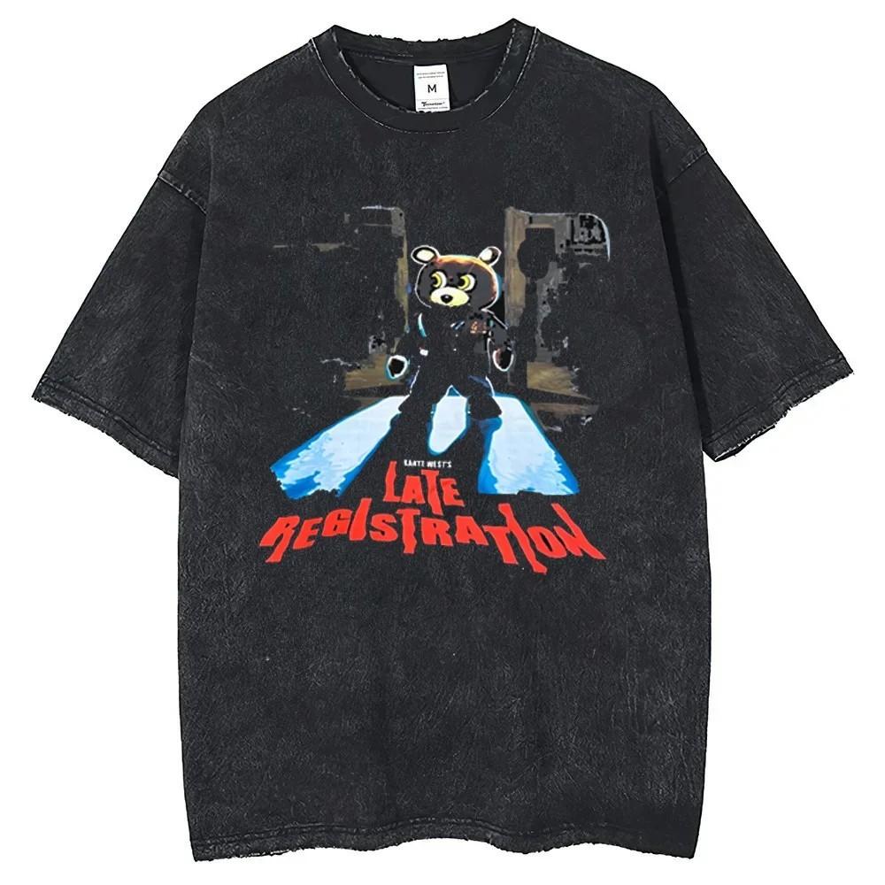 Kanye West Late Registration Tour Vintage Wash Cotton Hip Hop Tee Shirt L