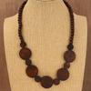 Necklace Sweater Chain Bangle Hand Rope Simple Wooden Beaded Jewelry Set  Girl