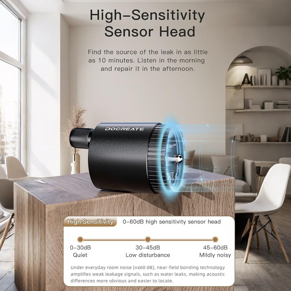High Sensitive Water Leak Detector Accuracy Water Mains Leak Detector  Various Construction Pipe