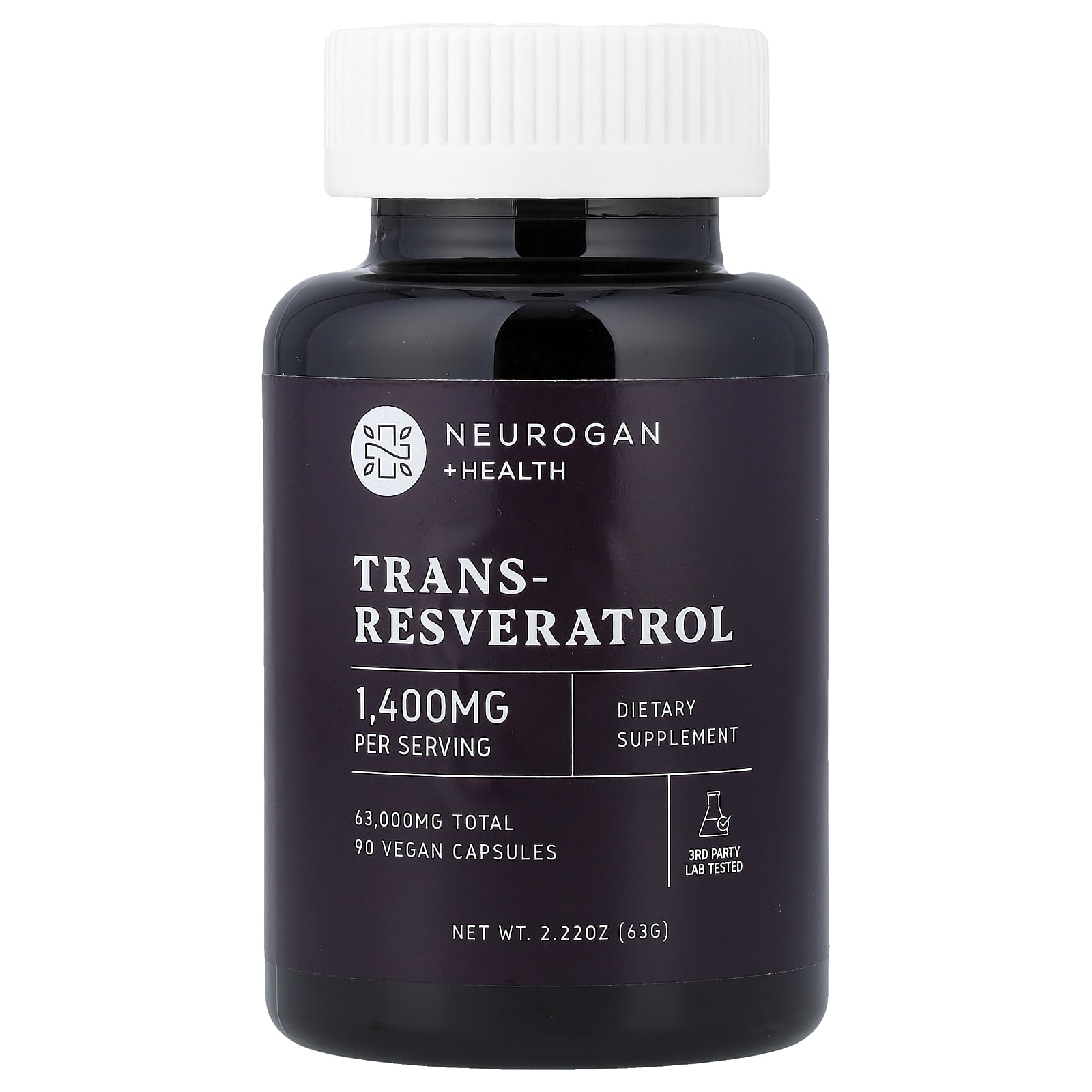 

Neurogan Health, Trans-Resveratrol, 90 Veggie Capsules (700mg per capsule)