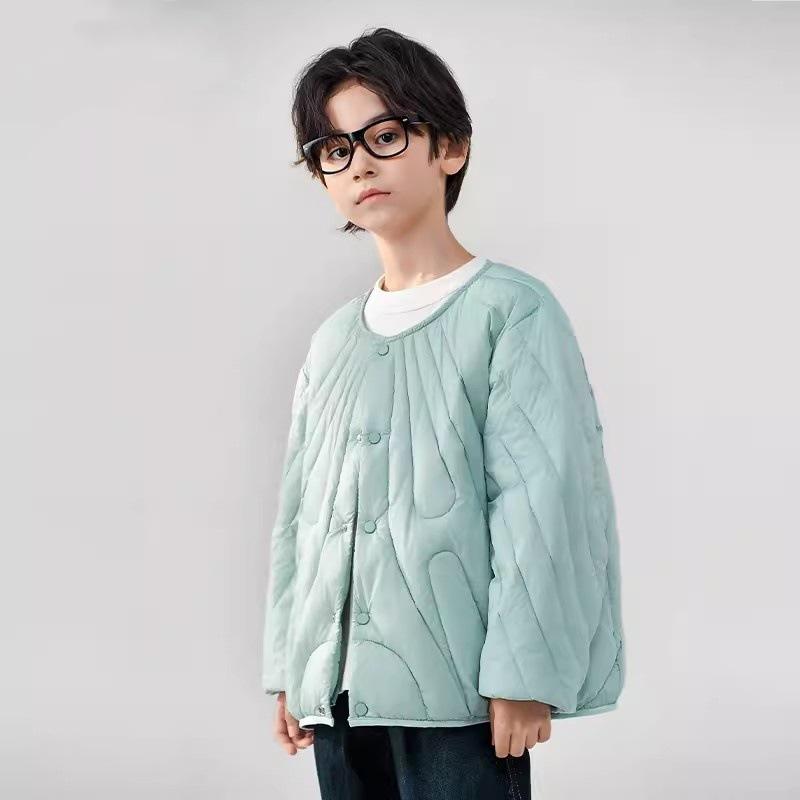 Children's down jacket with autumn and winter new short light boys and girls baby medium and older children's parent-child jacket