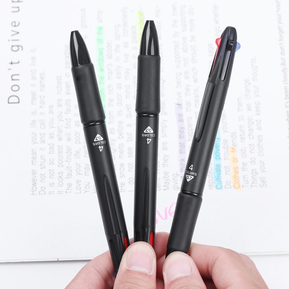 

2/5/8pcs 0.7mm Smooth Plastic Stationery Multicolor Ballpoint Pen 4 in 1 Gel Pen Writing Tool