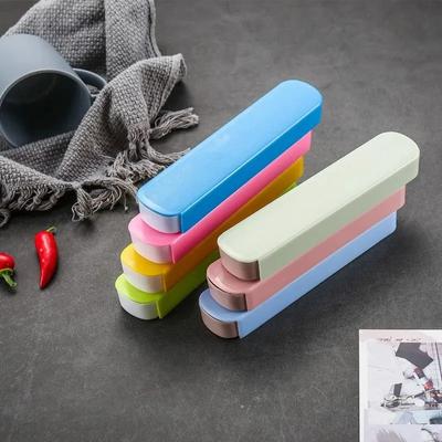 Universelle Tragbare PP Reise Geschirr Aufbewahrungsbox Etui Lebensmittelqualität Essgeschirr Küche Gabel Löffel Box Für Kind Schule Besteck