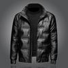 Trendy Men's Shiny Stand Collar Short Down Jacket - Winter Warmth