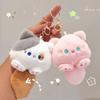 Plush Plush Cat Keychain PP Cotton Plush Cat Doll Pendant Squeak Cat Plush Keyring  Christmas Gift