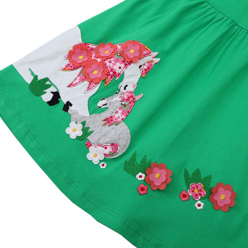 Summer New Children's Dress Girls Dress Style Fashion Girls Cartoon Embroidered Princess Dress