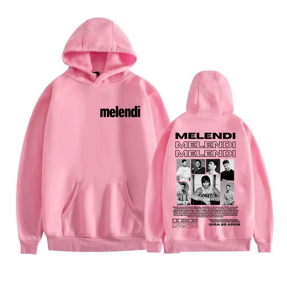 Melendi Tour Album  Fans Hoodie Men's Rap Hip Hop Punk Gothic Pullover Sweatshirt Unisex Casual Oversized Hooded Streetwear