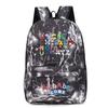 Large Capacity School Backpack Teens With Cartoon Letter Print Lightweight Ergonomic Design Oxford Fabric Adjustable Padded